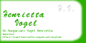 henrietta vogel business card